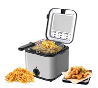 Deep Fat Fryer Easy Clean, 1000W Deep Fat Fryer With Frying Basket, 2.5l Stainless Steel Deep Fryer, Temperature Control, Easy Clean with Viewing Window, Ideal For Fried Chicken, Chips