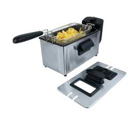 Igenix IGTB1030SS Deep Fat Fryer with Frying Basket, Dishwasher Safe Parts, 3 Litre Capacity, 1800 W, Stainless Steel