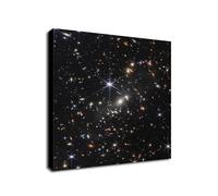 Deep Field - NASA - James Webb Space Telescope - Space Wall Art - Wrapped Framed Canvas Wall Art (30 x 30 inch / 76cm x 76 cm)