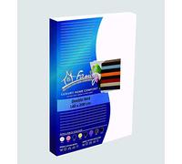 Deep Fitted Sheets Double Bed White | Jersey Cotton European Double Fitted Sheet | White Bedding Double 4 Way Stretch Fitted Sheet - Shrinkage and Fade Resistant. 140x200cm.