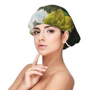 Deep Forest Stone Green Dragon Silk Bonnet for Sleeping Women Men - Adjust Satin Bonnet for Sleeping, Soft Comfrt Hair Bonnet for Sleeping