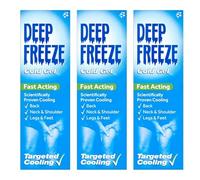Deep Freeze Cold Gel, Fast Acting Pain Relief, Targeted Cooling for Back, Neck, Shoulder, Legs and Feet, Pack of 3 x 100g