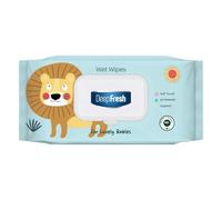 Deep Fresh Baby Wet Wipes for Lovely Babies, Fragrance Free, Soft Touch, pH Balanced, Hygienic, Alcohol Free, 24 Packs x 72 Wipes (Leon, 24 Pack)