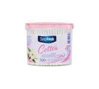 Deep Fresh Cotton Buds, White, 300 Pieces per Cylinder, 6 Pack, Personal Hygiene and Makeup Application