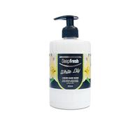 Deep Fresh Romance Series Liquid Hand Wash Hand Soap, White Lily, 500ml Pump Bottles, Refreshing & Moisturizing Formula, Bulk Pack (24)