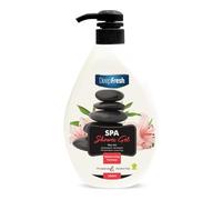 Deep Fresh Shower Gel, Moisturising Cream Body Wash, Paraben Free, (Caramel, Spa, Goat Milk, Shea Butter, Sakura, Coconut), Liquid, 12 x 1000ml (12 Pack, Spa)