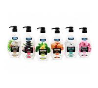 Deep Fresh Shower Gels 6 Mix Scents x 1000ml - Moisturising Body Wash, pH Balanced & Alcohol Free Shower Gel, Assorted Scents for Daily Use, Coconut, Spa, Avocado, Caramel, Goat Milk