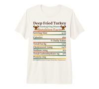 Deep Fried Turkey Thanksgiving Dinner Nutrition Facts Family Premium T-Shirt