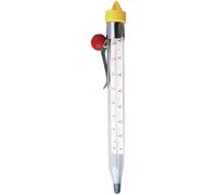 Deep Fry Thermometer, L-19 Model Glass Kitchen Food Thermometer, 8.1 x 1.4 in, Adjustable 304 Stainless Steel Clip, 100-400 °F Wide Measuring Range for Candy, Jam, Baking, Syrup