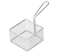 Deep Fry Wire Basket, Stainless Steel Square French Fries Chip Basket Fried Food Filter Strainer Net Colander for Kitchen Cooking