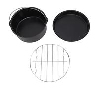 Deep Fryer Cake Pizza Pan, Deep Fryer Cake Pizza Pan Baking Cake Mold Fryer Accessories Set Deep Fryer Pizza Pan Fryer Pizza Pan For and Handle for 3Qt