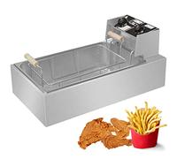 Deep Fryer With Basket, 20L Commercial Deep Fryer, Stainless-Steel Countertop Kitchen Frying Machine, Adjustable Temperature & Timer, Odor Free Filter, French Fries Donut-C