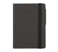 Legami - My Notebook, Deep Graphite, Small, Lined Notebook in FSC Certified Paper, 192 Pages, Softcover, Elastic Closure, 9.5 x 13.5 cm