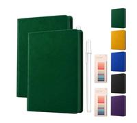 Deep Green Blank Notebook with White Gel Pen,Sketch & Writing Journal (2PC) | Completely Blank Pages, Smooth Writing & Lay-Flat Binding, Hardcover Versatile Notebook for Work Study Writing Planning
