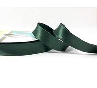 Deep Green Byetsa Satin Fold 18mm Bias Binding on a 3m length (N.B. this is a cut from a roll, presented on a Bertie's Bows ribbon card)