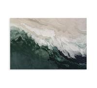 Deep Green Ocean Wave Oil Painting Canvas Poster Art Print Abstract Boho Seascape Beach Wall Art Decor For Home Office