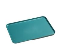 Deep Green Rectangular Plastic Serving Tray - Versatile Dish for Red Wine, Coffee, Home, Kitchen & Bar - Large Size for Entertaining & Daily Use
