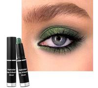 Deep Green Shimmer Eyeshadow Stick, Metallic Cream Eye Shadow Crayon, Pearlescent Glitter Eyeshadows Pencil, High Pigmented Eyeliner Smooth for Artistic Eyes Makeup