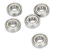 Deep Groove Ball Bearing ,19mm OD High Speed 8mm ID High Temperature Resistance Double Sealed 10Pcs Industrial Bearings for Office Equipment
