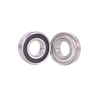 Deep Groove Ball Bearing Rubber Cover/Iron Gear 6200 6201 6202 6203 6204 6205 6206 6207-2RS/ZZ 1Pcs(6202ZZ)