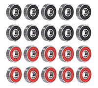 Deep Groove Ball Bearings 608RS Mini Steel Bearings Double Rubber Sealed for Skateboard Scooter Roller Skate Wheel 20pcs