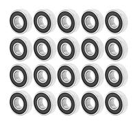 Deep Groove Ball Bearings 8mm Inner Diameter, 20pcs Rubber Sealed 698RS - Low Noise, Long Life, Ideal for Hobby Shaft and Rod Projects
