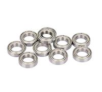 Deep Grooves Ball Bearing Double Shielded High Speed Low Vibration 10 Pcs Industrial Bearings 12mm Inner Diameter 21mm Outer Diameter 5mm Thickness for Micro Motor Small Rotating