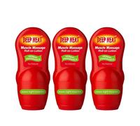 Deep Heat Muscle Massage Roll-on Lotion, 3 x 50ml