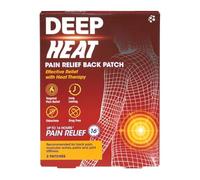 Deep Heat Pain Relief Back Patch, Muscular Aches, Pains, Joint Stiffness (Pack of 2 Patches)