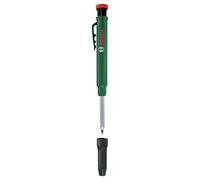Bosch Deep Hole Marker Pencil (Clever and Robust Deep-Hole Pencil for Marking Stone, Wood, Paper and Multiple Materials; Built-in Sharpener)