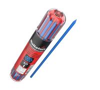 Deep Hole Marker Refill Set Blue 10 Pieces I Hultafors I in a Practical Dispenser with Clip Holder I 2.8 mm Universal Refills for Carpenter's Pencil I for a Variety of Surfaces I 650170