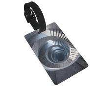 Deep Hole View Luggage Tags for Suitcases - Durable PVC ID Tags with Detachable Straps for Travel, Backpack, Golf Bag, Anti-Loss