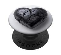 Deep Hued Segmented Heart Symbol Art PopSockets Adhesive PopGrip