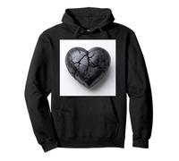 Deep Hued Segmented Heart Symbol Art Pullover Hoodie