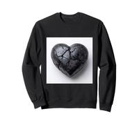 Deep Hued Segmented Heart Symbol Art Sweatshirt