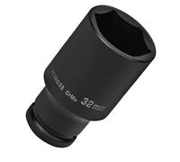 Deep Impact Socket 1/2" 78mm Long 6 Point Forged Alloy Steel CrMo 10mm to 32mm (32mm)