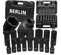 DEEP Impact Socket Set 1/2"Dr 16pc 10mm-32mm 6pt Hex Long Reach Sockets