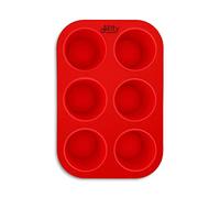 Deep & Large Muffin Tray - 6 Cup Silicone Cupcake Moulds, Non-Stick, Yorkshire Pudding & Cupcake Cases