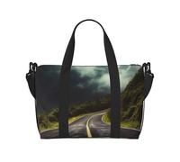 Deep Mountain Road Water-Resistant Crossbody Travel Bag, Large Carry-On with Adjustable Strap, Multi-Compartment Weekender for Gym, Travel, Outdoor