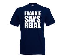 (Deep Navy, 2XL) Funny Frankie Says Relax Inspired Graphic High Quality T-Shirt, Tee, Men's, Unisex