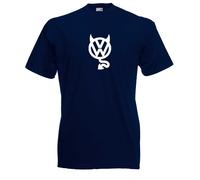 (Deep Navy, XL) Vw Devil Campervan Graphic High Quality T-Shirt, Tee, Men's, Unisex
