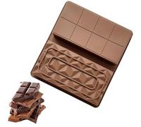 Deep Non-Stick Silicone Chocolate Bar Mold - Break Apart Design for Candy Making and Filling