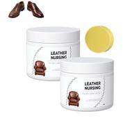 Deep Nourishing Leather Nursing Cream, Leather Conditioner & Repair Kit with Sponge, All-Natural Furniture Cleaner and Conditioner Cream (2PCS)