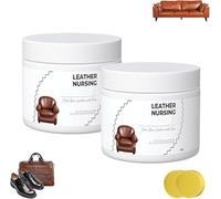 Deep Nourishing Leather Nursing Cream, Leather Conditioner & Repair Kit with Sponge, Car Leather Cleaner, Leather Furniture Repair Paste, for Sofa, Car Seats (2Pcs)