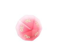 Deep Pink Cat's Eye Crystal Dice - Hand-Carved Gemstone Dice D4 D6 D8 D10 D12 D20 Percentile or 7PCS RPG Set for DND & Tabletop Games(D00Face)