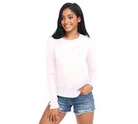 Deep Pink Womens Mesh Long Sleeve Top, See Through Shirts for Women Sexy, Mesh Top Plus Size, Lavender Blush, S
