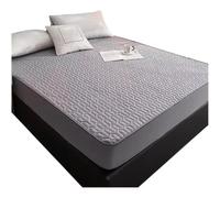 Deep Pocket Quilted Mattress Protector, Waterproof Fitted Sheet, Soft & Skin-Friendly, Full Wrap Design, Embroidered Top, Machine Washable (Gray 120 * 200cm)