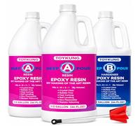 Deep Pour Epoxy Resin, 1.5 Gallon 2 to 4 Inch Depth Epoxy Resin Kit Crystal Clear Bubble Free High Gloss Self Leveling for River Table Top, Bar Top, Coating, Art Mold Crafts Epoxy Resin 2:1