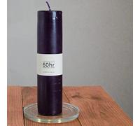Deep Purple Beeswax Pillar Candle - 60hr Burning time - Handmade in Wales