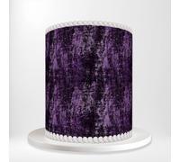 Deep Purple Crushed Velvet Material Wrap Around Print A4 Edible Paper Icing Sheet Cake Topper Side Ribbon Border Decor for Personalised Themed Decorations